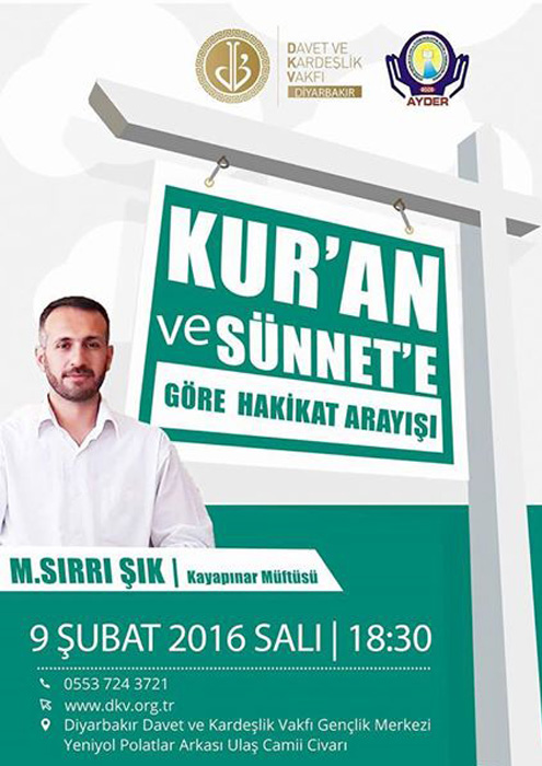 Kur’an-ve-Sünnete-Göre-Hakikat-Arayışı-diyarbakır | Davet ve Kardeşlik